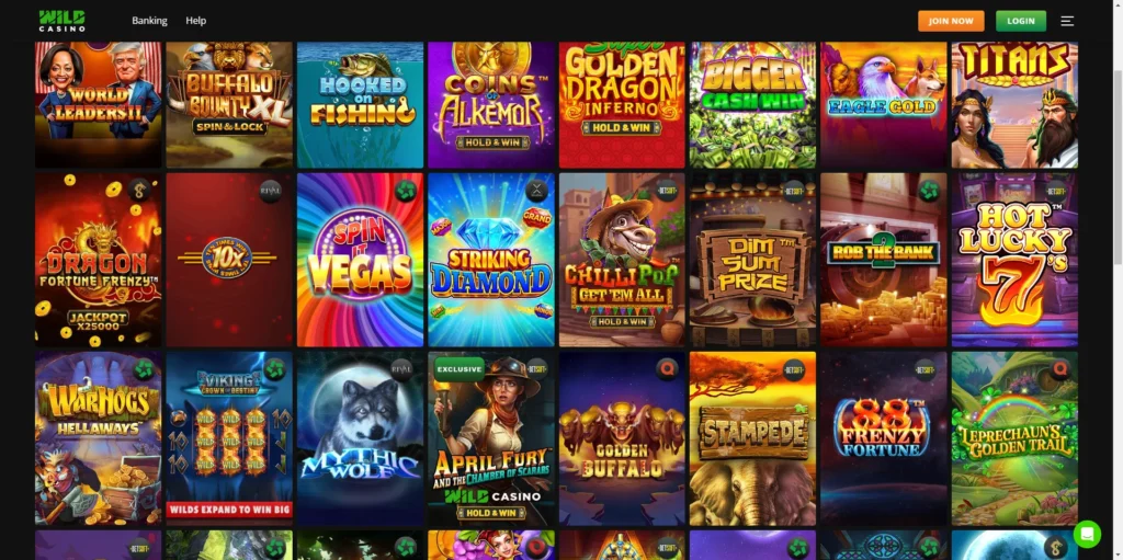 Slot Games at WildCasino.ag